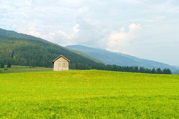 Cycleway of Pusteria valley at summer