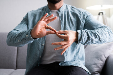 Adult Learning Sign Language