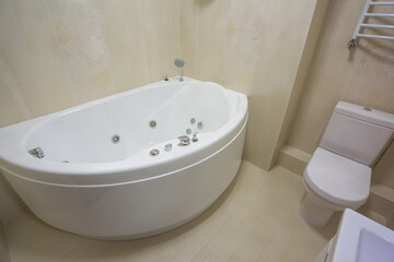 Modern bathroom with jacuzzi bath