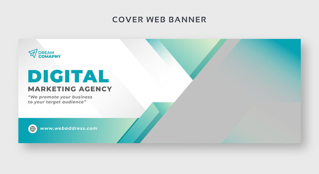Corporate abstract facebook cover or web banner template