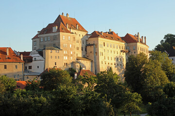 Obraz premium Castle at Cesky Krumkov in evening sun, UNESCO heritage
