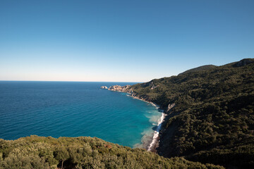 Endless blue, Aegean sea as seen from the north side of the island of Skiathos, Greece