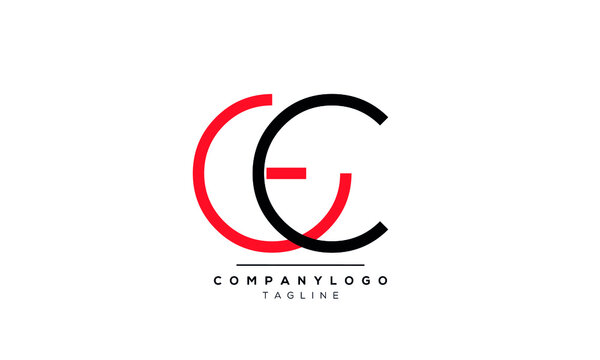 Alphabet letters Initials Monogram logo CGE,CG