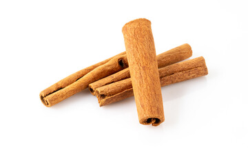cinnamon sticks isolated on a white background