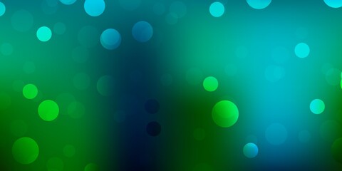 Dark blue, yellow vector background with random forms.