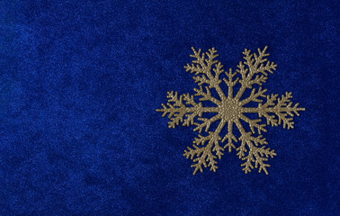 Christmas background, snowflake, on a blue background, copy space, no people, top view, horizontal, new year wallpapers