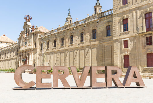 University Square at Cervera city, La Segarra, Province of Lleida, Catalonia, Spain