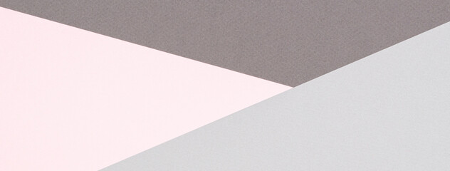 Abstract colored paper texture background. Minimal geometric shapes and lines in pastel pink and light gray colours