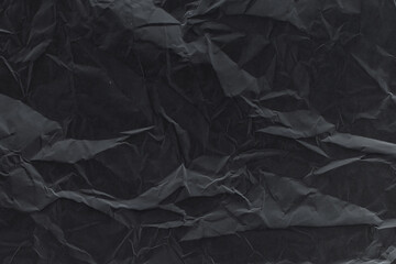 Black and white crumpled paper texture. Old paper background. Creative view on paper. 