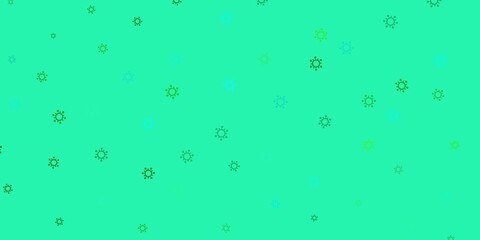 Light green vector backdrop with virus symbols.