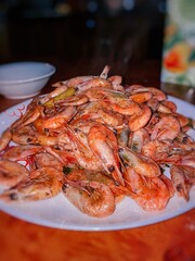 cooked shrimp on a plate