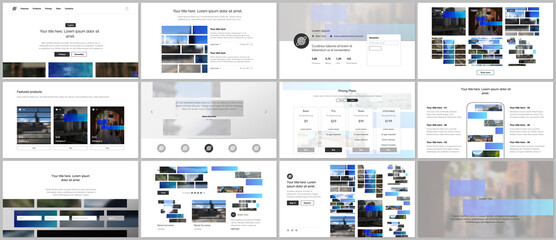 Vector templates for website design, presentations, portfolio. Templates for presentation slides, flyer, leaflet, brochure cover. Corporate business identity style for any purposes. Business template.