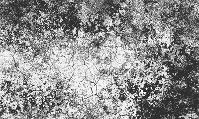 Cracked grunge wall black and white background