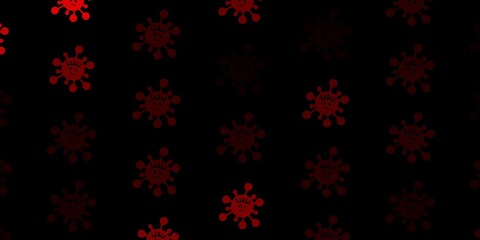 Dark red vector template with flu signs.