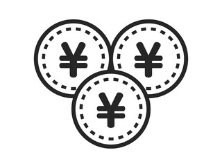 円コインのアイコンイラスト