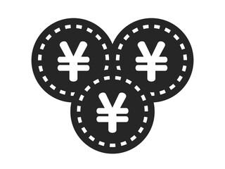 円コインのアイコンイラスト
