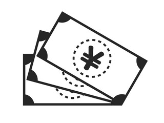 円紙幣のアイコンイラスト