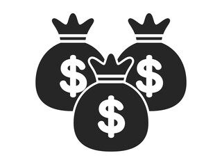 ドル袋のアイコンイラスト