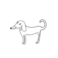 Fototapeta premium Vector illustration of cute cartoon dog