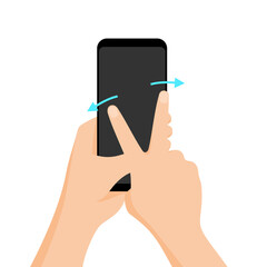 multi-touch gesture for tablets and smartphone. Pinch to zoom.