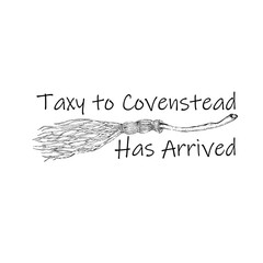 Hand Drawn Broom with Humorous Typography in Black