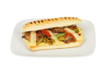 Beef and vegetable panini