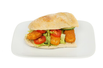 Fish fingers in ciabatta