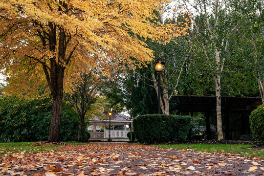 Snoqualmie WA. - USA: Centennial Path at Northern Pacific Depot
