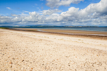 sand beach and blue sky