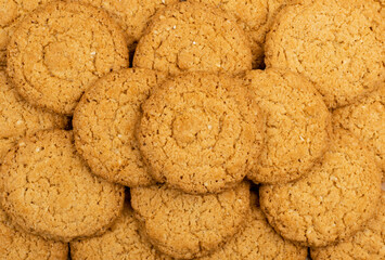 Thin Oatmeal Cookies, Healthy Cereal Crackers with Chocolate