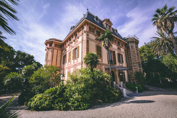 Fototapeta na wymiar Villa Nobel in Sanremo, Italy. Alfred Nobel.