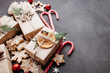 Christmas and New Year design greeting card