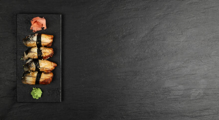 Eel Sushi Food, Unagi Nigiri with Smoked Eel © ange1011