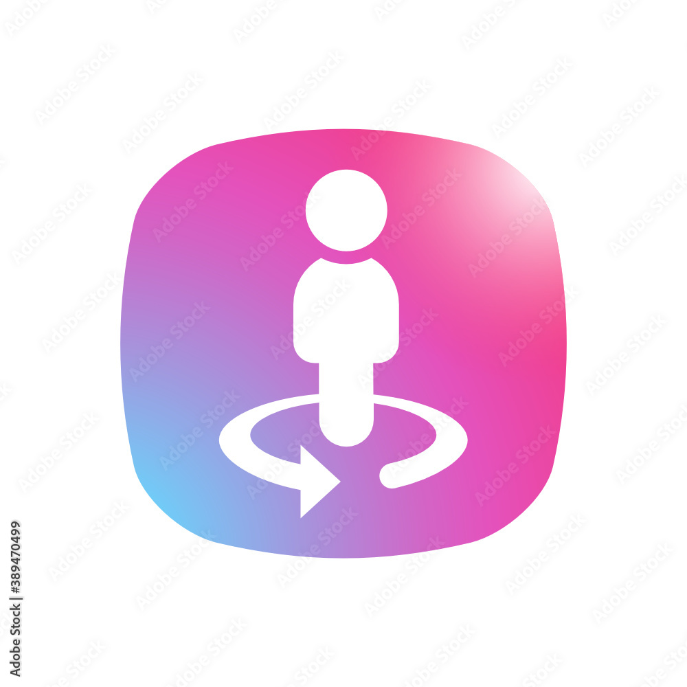 Poster Businessman Circle - Mobile App Icon