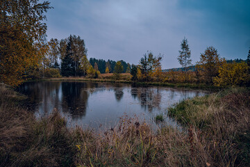 Evening sunset near the river
