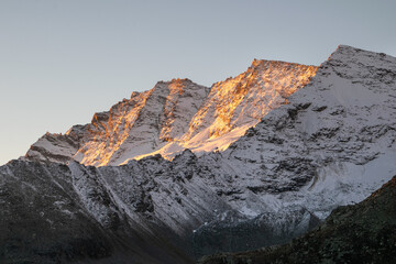 mountain peak in the morning