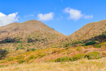 坊ガツルから見た平治岳（秋）　大分県玖珠郡　Mt.Hiizidake seen from Bougatsuru  (autumn) Ooita-ken Kusu-gun