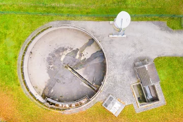 Fotobehang small sewage treatment plant from above © Tobias Arhelger