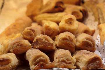 Traditional portuguese sweet pastry from Sintra called Travesseiros