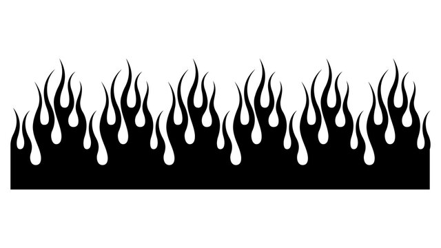Premium Vector  Vintage black and white stylized flame or fire isolated on  white background