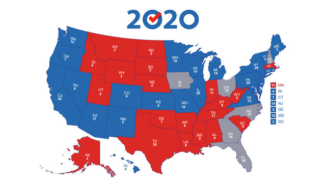 electoral college map presidential election of 1816