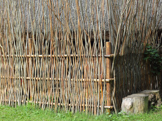Traditional wattle fence in Estonia