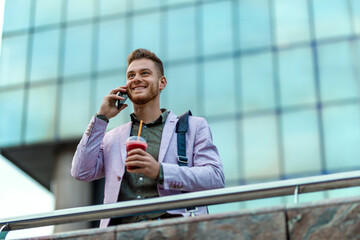 professional business person on cell phone