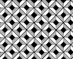 Black and white rhythmic seamless pattern. High quality illustration