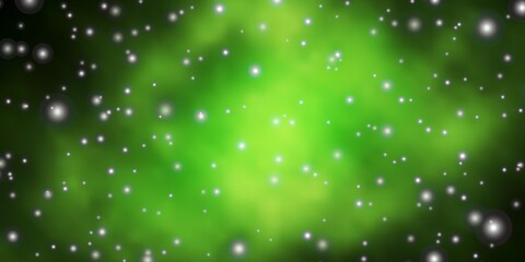 Dark Green, Yellow vector layout with bright stars.