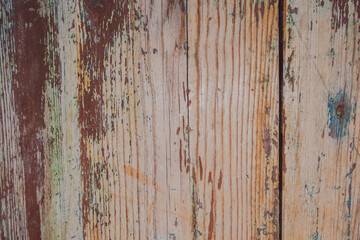 peeling paint on wooden boards