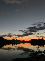 sunset at the lake