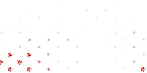 Fototapeta premium Light red vector texture with disease symbols.