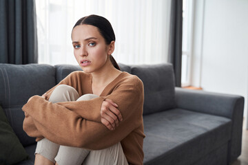 Woman thinking about her problems