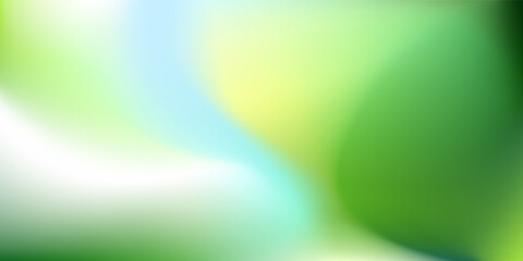 Natural blurred background. Abstract Green Blue gradient with light backdrop. Vector illustration. Ecology concept for your graphic design, banner, poster, wallpapers, website